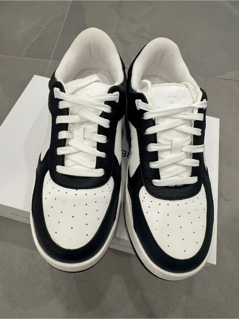 ALO Yoga Black and White 'Recovery Mode' Sneakers